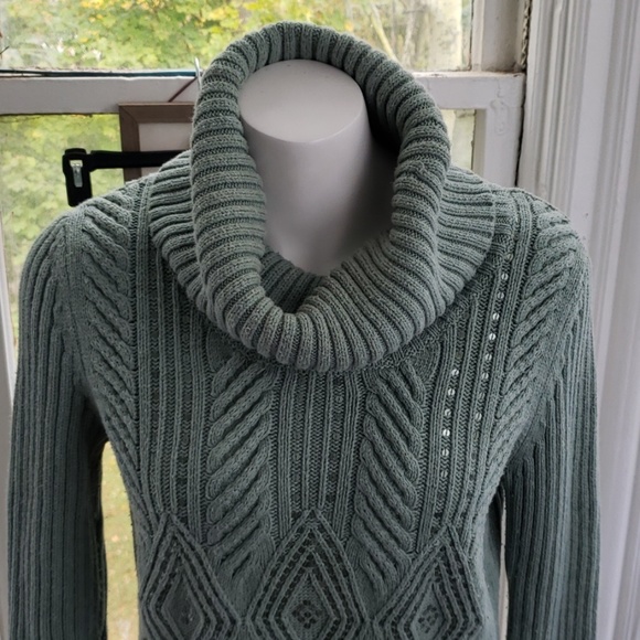 TALBOTS Chunk Knit Turtleneck Sweater - Picture 4 of 7